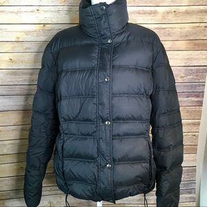 Lands End Black Down Puff Jacket